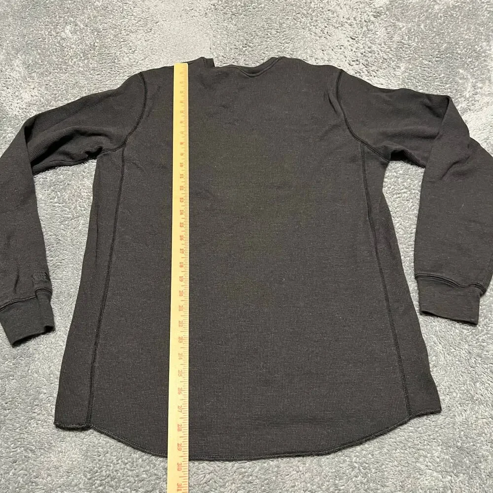 The North Face Shirt Mens Large Waffle Knit Thermal Outdoor Gray Long Sleeve